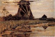 Piet Mondrian French mill near the river oil painting artist